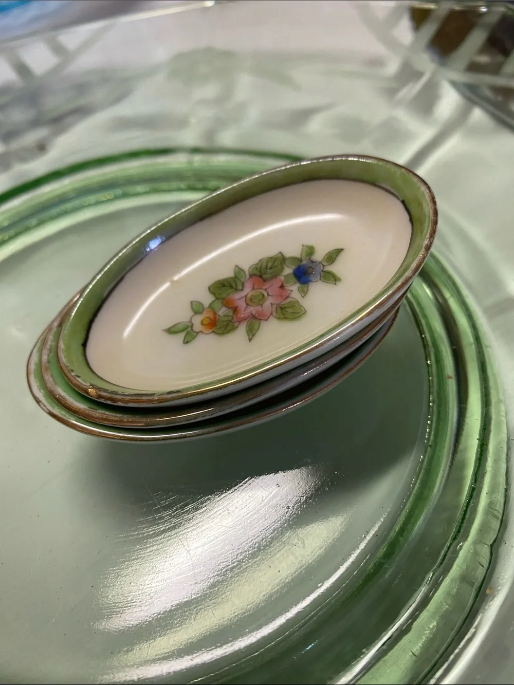 Noritake Roseara vintage porcelain salt dips